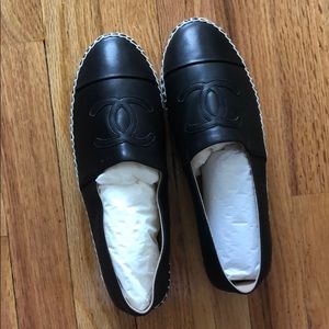 Brand new leather espadrilles
